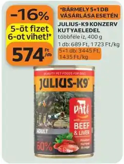 Auchan JULIUS-K9 KONZERV KUTYAELEDEL ajánlat