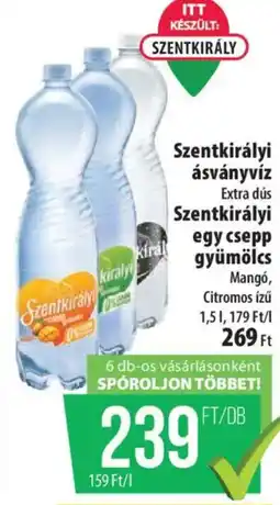 Coop Szentkirályi ásványvíz és egy csepp gyümölcs ajánlat