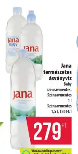 Coop Jana természetes ásványvíz ajánlat