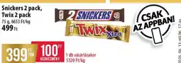 Coop Snickers 2 pack, Twix 2 pack ajánlat