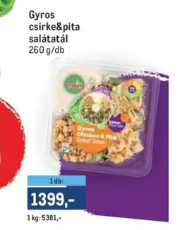 Metro Eisberg Gyros csirke&pita salátatál ajánlat