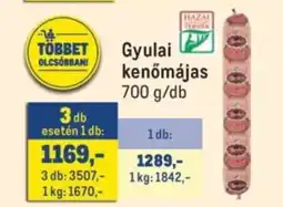 Metro Gyulai kenőmájas ajánlat