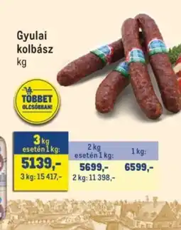 Metro Gyulai kolbász ajánlat