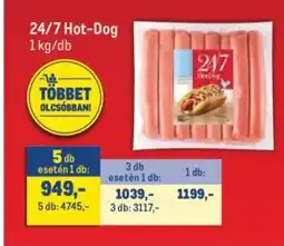 Metro 24/7 Hot-Dog ajánlat
