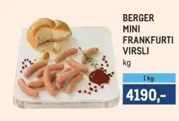 Metro Berger Mini frankfurti virsli ajánlat