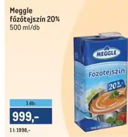 Metro Meggle főzőtejszín 20% ajánlat