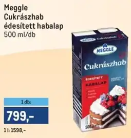 Metro Meggle Cukrászhab édesített habalap ajánlat