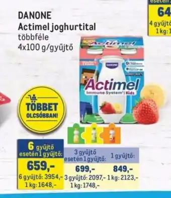Metro Danone Actimel joghurtital ajánlat