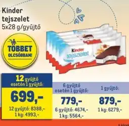 Metro Kinder tejszelet ajánlat
