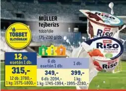 Metro Müller tejberizs ajánlat