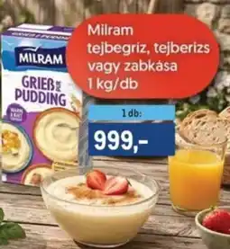Metro Milram tejbegríz, tejberizs vagy zabkása ajánlat