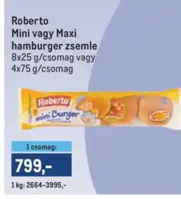 Metro Roberto Mini vagy Maxi hamburger zsemle ajánlat