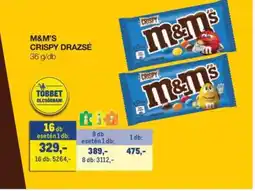 Metro M&MS Crispy drazsé ajánlat