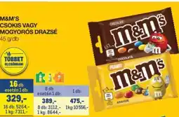 Metro M&MS csokis vagy mogyorós drazsé ajánlat