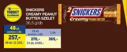 Metro Snickers Creamy Peanut Butter szelet ajánlat