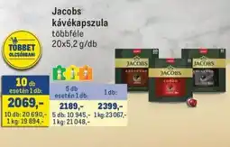 Metro Jacobs kávékapszula ajánlat