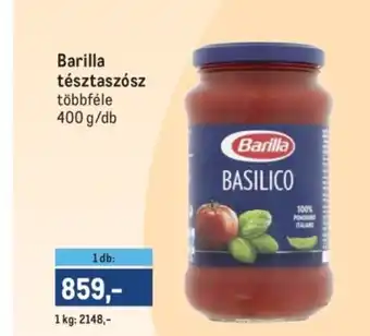 Metro Barilla tésztaszósz ajánlat