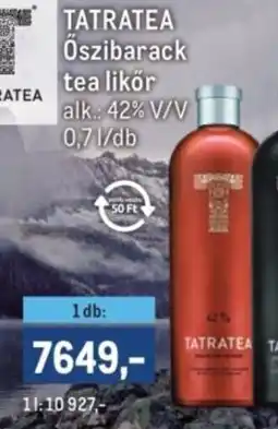 Metro Tatratea Őszibarack tea likőr ajánlat
