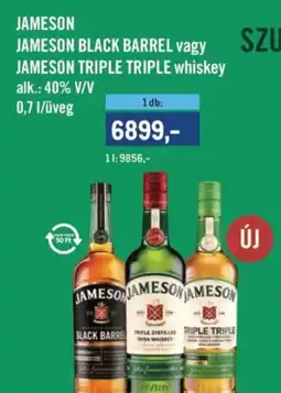 Metro Jameson Black Barrel vagy Jameson Triple Triple whiskey ajánlat