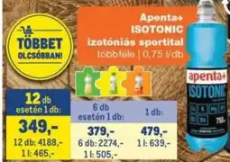Metro Apenta+ isotonic izotóniás sportital ajánlat