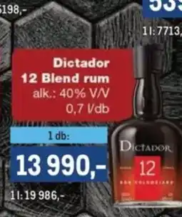 Metro Dictador 12 Blend rum ajánlat