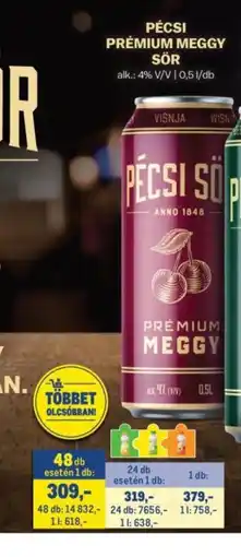 Metro Pécsi Prémium Meggy sör ajánlat
