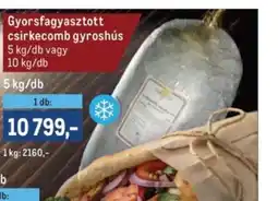 Metro Gyorsfagyasztott csirkecomb gyroshús ajánlat