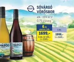 Metro Sóvárgó Vörösbor ajánlat