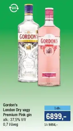 Metro Gordons London Dry vagy Premium Pink gin ajánlat