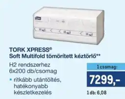 Metro Tork Xpress Soft Multifold tömörített kéztörlő ajánlat