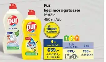 Metro Pur kézi mosogatószer ajánlat