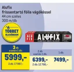 Metro Alufix frissentartó fólia vágókéssel ajánlat