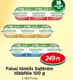 Real Falusi tömlős Sajtkrém ajánlat