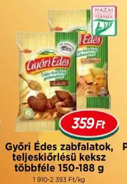 Real Győri Édes zabfalatok, teljeskiőrlésű keksz ajánlat