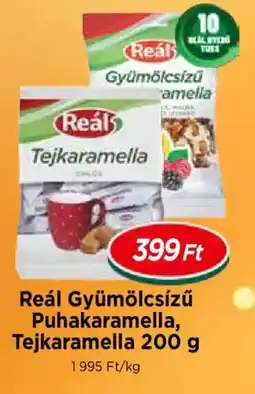 Real Reál Gyümölcsízű Puhakaramella, Tejkaramella ajánlat
