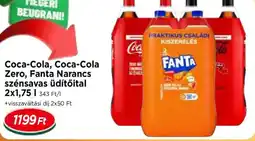 Real Coca-Cola, Coca-Cola Zero, Fanta Narancs szénsavas üdítőital ajánlat