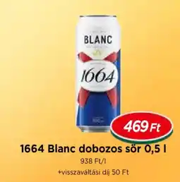 Real 1664 Blanc dobozos sör ajánlat