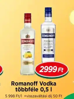 Real Romanoff Vodka ajánlat