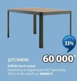 JYSK JUTLANDIA SIRDAL kerti asztal ajánlat