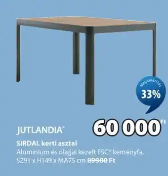 JUTLANDIA SIRDAL kerti asztal