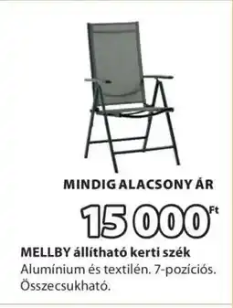 JYSK MELLBY állítható kerti szék ajánlat