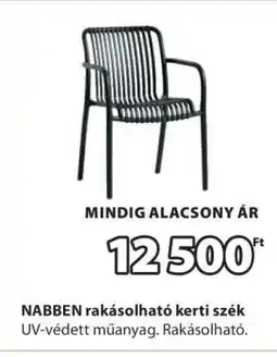 JYSK NABBEN rakásolható kerti szék ajánlat
