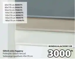 JYSK SENJA ROLÓS FÜGGÖNY ajánlat