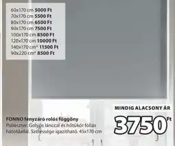 JYSK FONNO fényzáró rolós függöny ajánlat