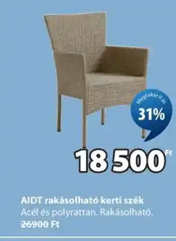 JYSK AIDT rakásolható kerti szék ajánlat
