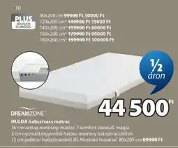 JYSK DREAMZONE HULDA habszivacs matrac ajánlat