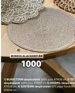 JYSK tányéralátét ajánlat