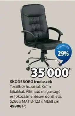 JYSK SKODSBORG IRODASZÉK ajánlat