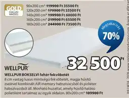 JYSK WELLPUR BOKSELVI fehér fekvőbetét ajánlat