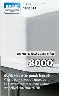 JYSK GUNN vízhatlan gumis lepedő ajánlat